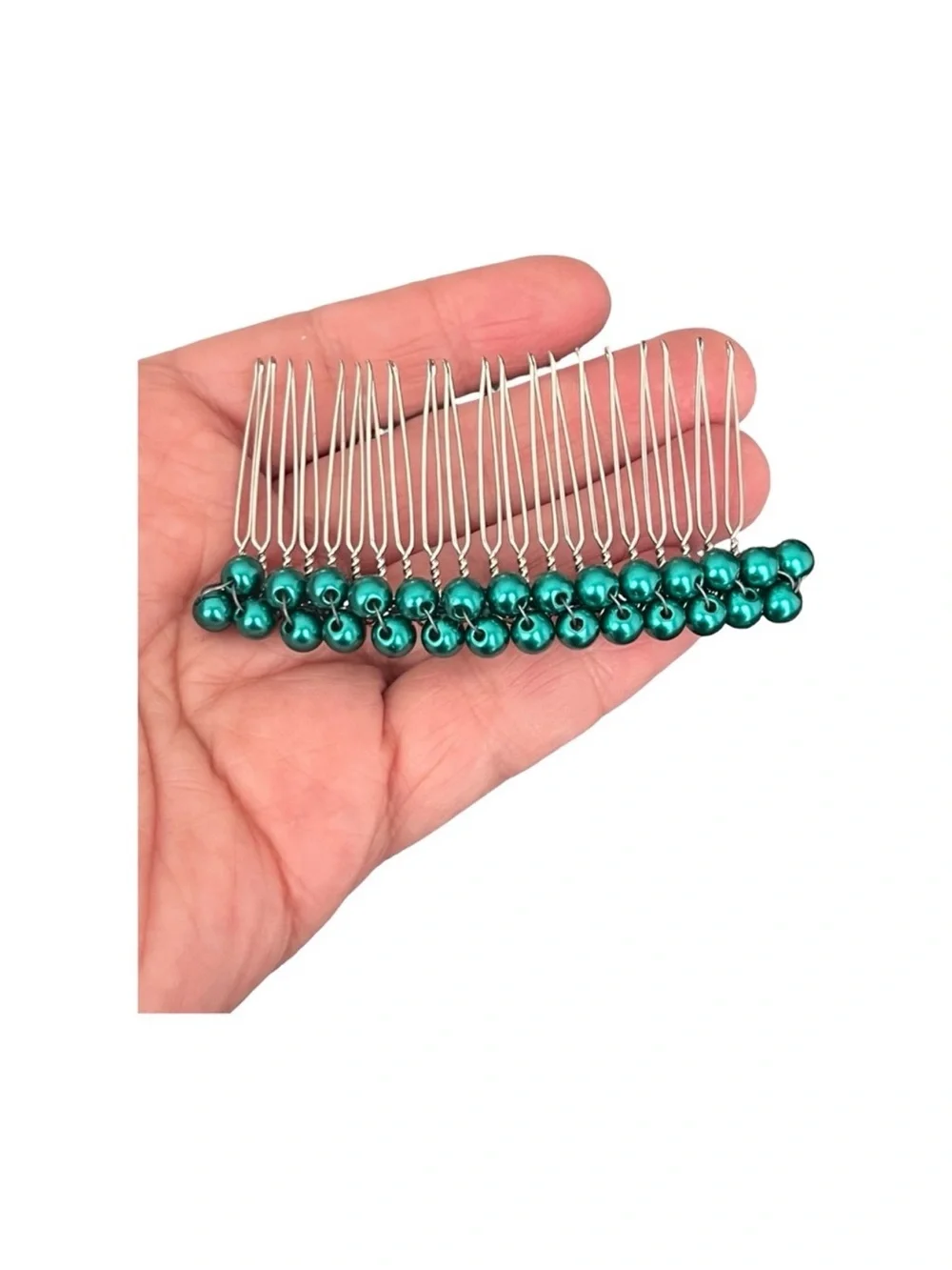 Teal Pearl Hair Comb - Women Accessories FINAL PRICE DROP